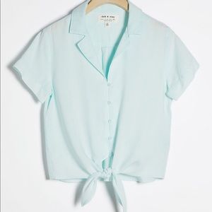 Cloth & Stone Tie-Front Button-down NWT - Mint XL